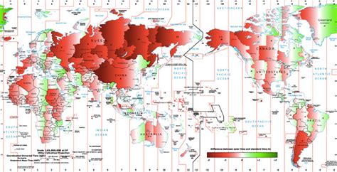 Example of time zone offsets in Excel