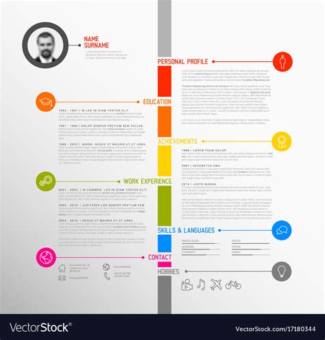 Timeline Resume Template