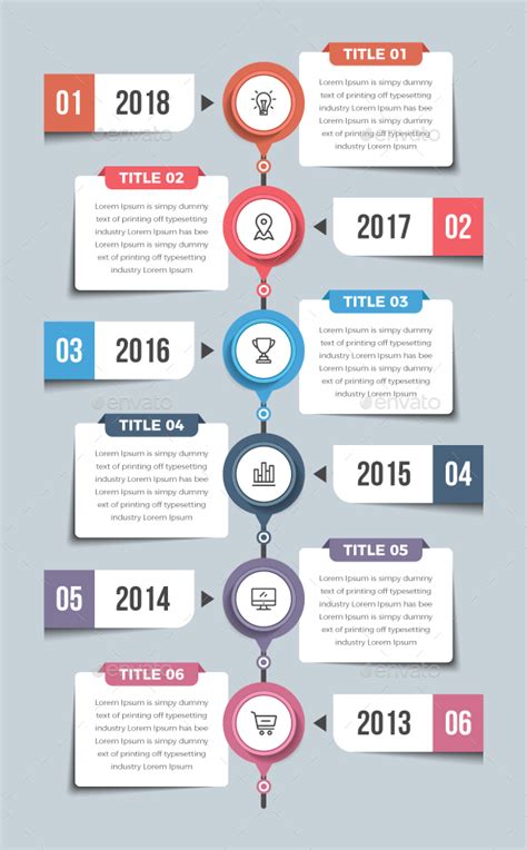 Vertical Timeline Template