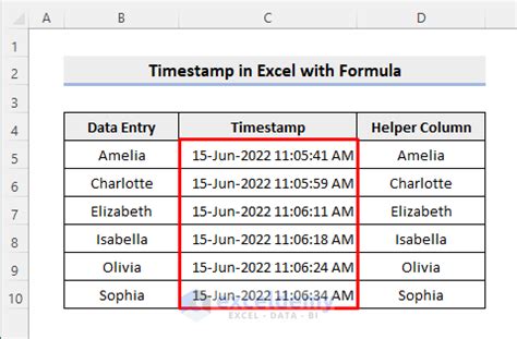 Timestamp Formula in Google Sheets