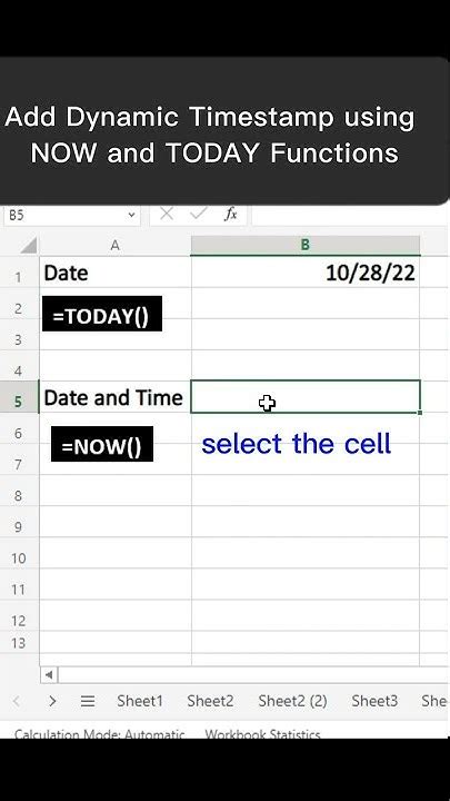 Timestamp TODAY Function in Google Sheets