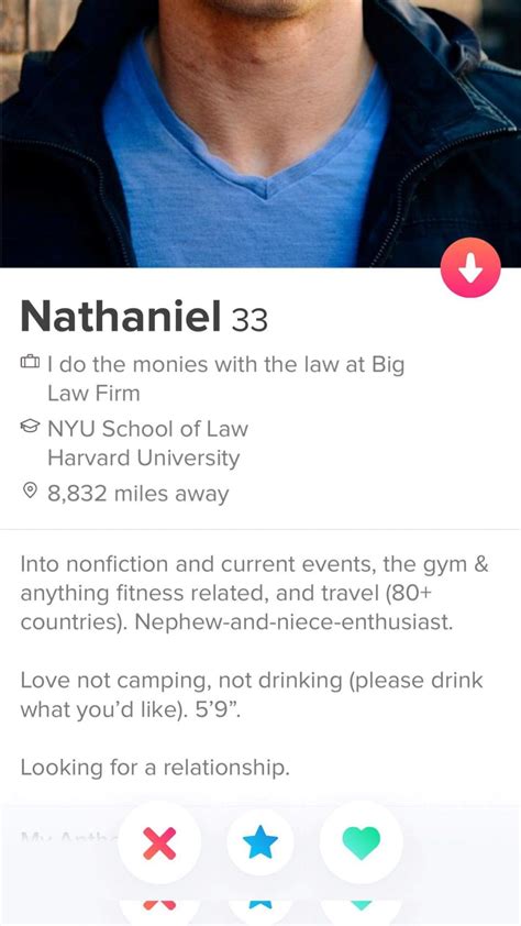 Example of a clear and concise Tinder bio