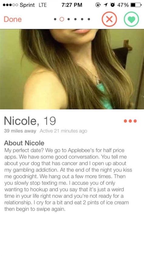 Keeping your Tinder profile concise