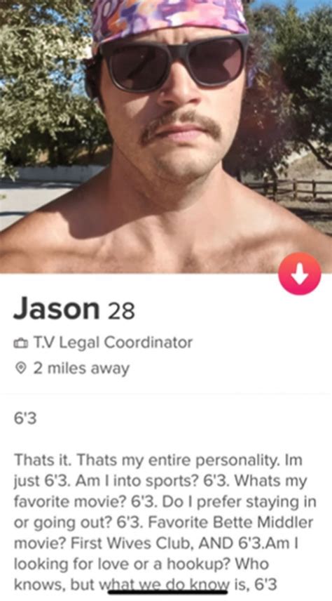 Example of Tinder profile ideas for guys