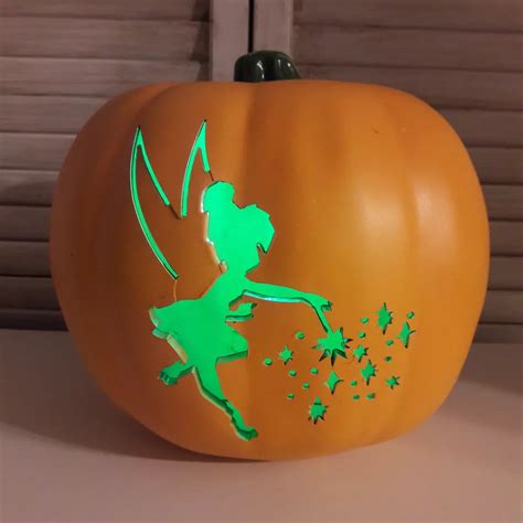 Tinkerbell with Moon Pumpkin Stencil