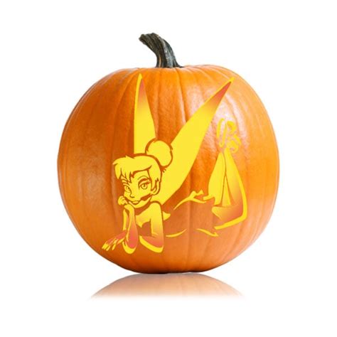 Tinkerbell pumpkin carving template