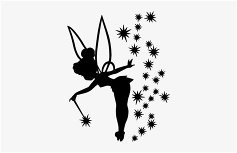 Tinkerbell Silhouette with Stars