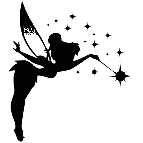 Tinkerbell Silhouette with Wand