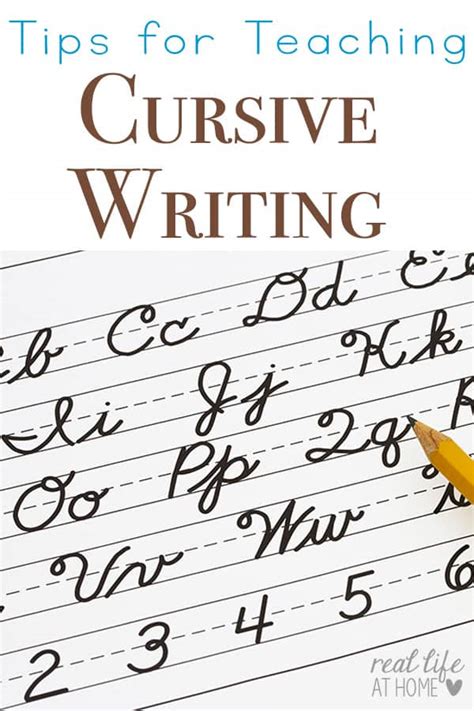 Tips for teaching cursive lettering