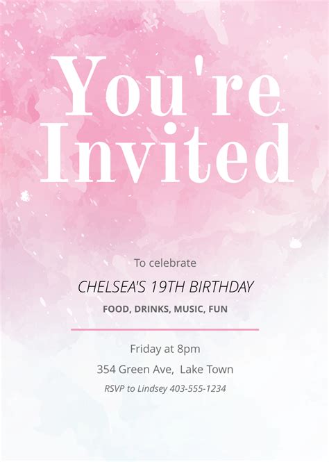 Tips for Using Your Free Pink Birthday Invitation Template