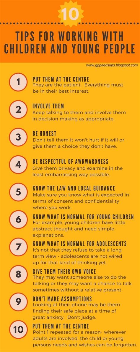 Tips for Working with Kids