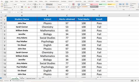 Insert Title in Excel