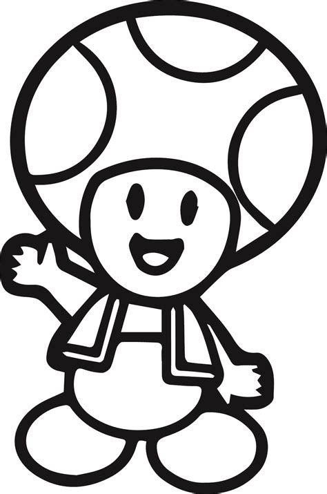 Toad Coloring Page