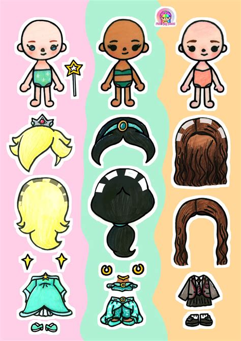 Toca Boca Printable Paper Doll Templates For Elementary Students