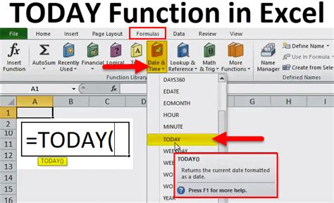 Google Sheets TODAY() function