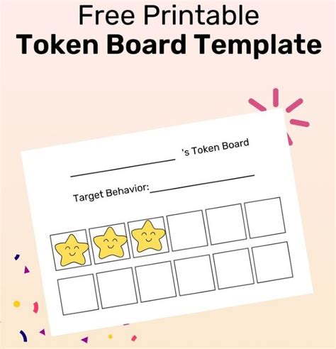 Token Board Template for Personal Goal-Setting