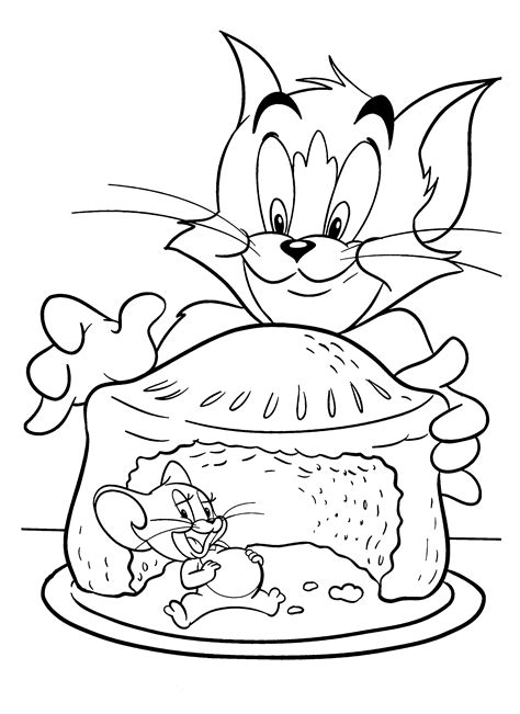 Tom and Jerry Coloring Page