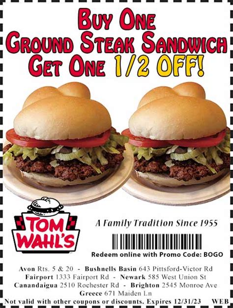 Tom Wahls Coupon Discounts