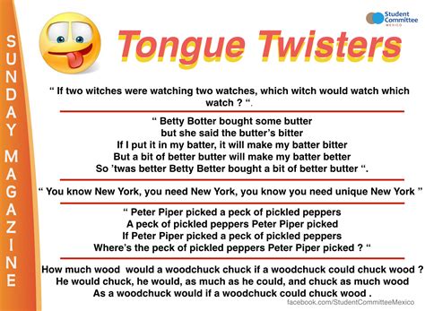 Practicing Tongue Twisters