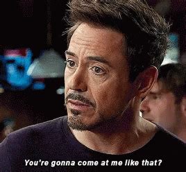 Tony Stark's sarcastic reactions