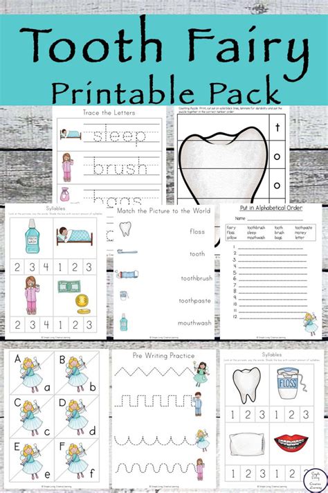 Tooth Fairy Activity Sheets