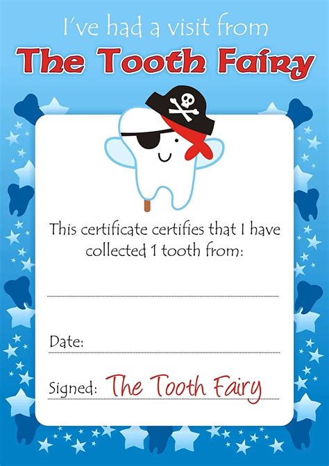 Tooth Fairy Certificate