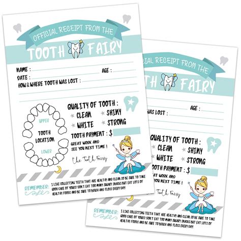 Tooth Fairy Certificates for Kids