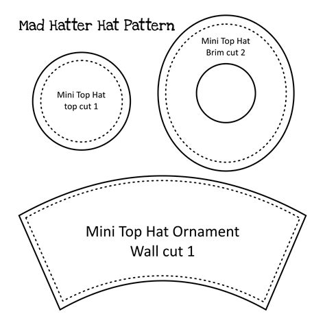 Top hat pattern with instructions