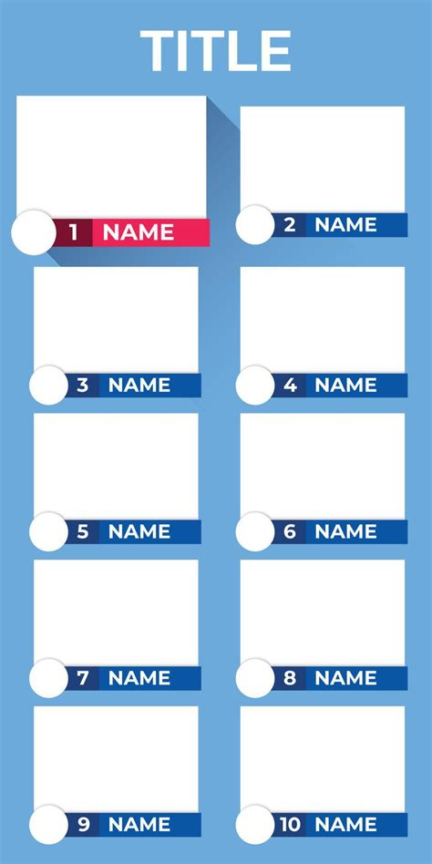 Top 10 List Template Example 1