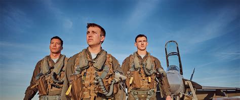 Top Gun pilots in their flight gear