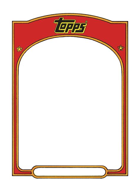 A custom Topps baseball card template design