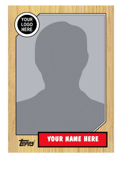 A Topps baseball card template with high-quality images