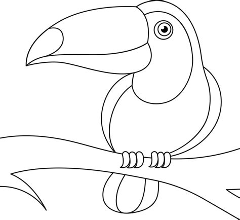 Toucan template with a bright green background