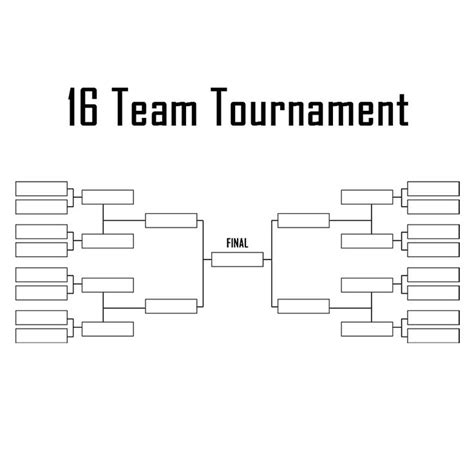 Tournament Bracket Template for Sports Leagues