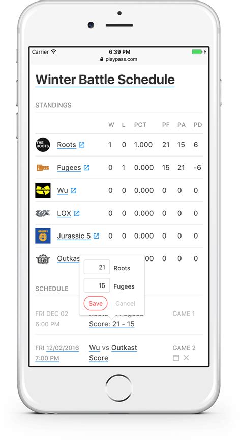 Tournament Scheduling Software