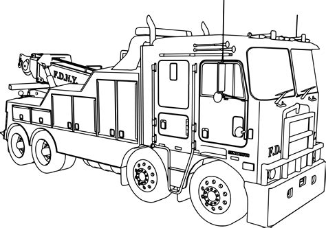 Tow Truck Coloring Page