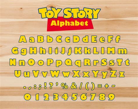 Printable Toy Story Alphabet