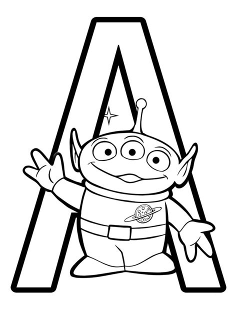 Toy Story Alphabet Coloring Pages