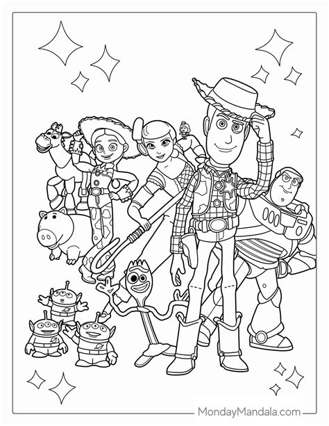 Toy Story gang coloring page