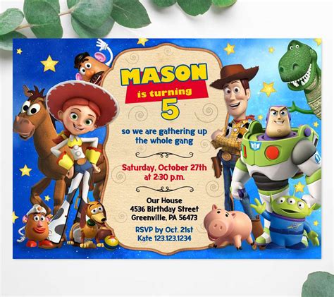 Toy Story Invitations Templates Gallery