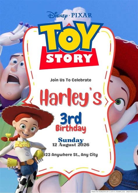 Toy Story Party Invitations Free