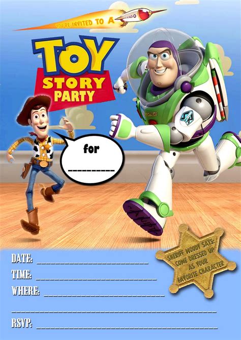 Toy Story Party Invitations Printable