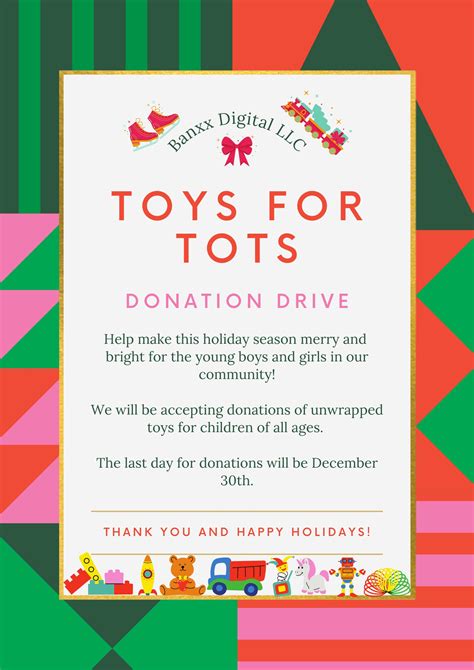 Toys for Tots Flyer Template Design Gallery Example 3