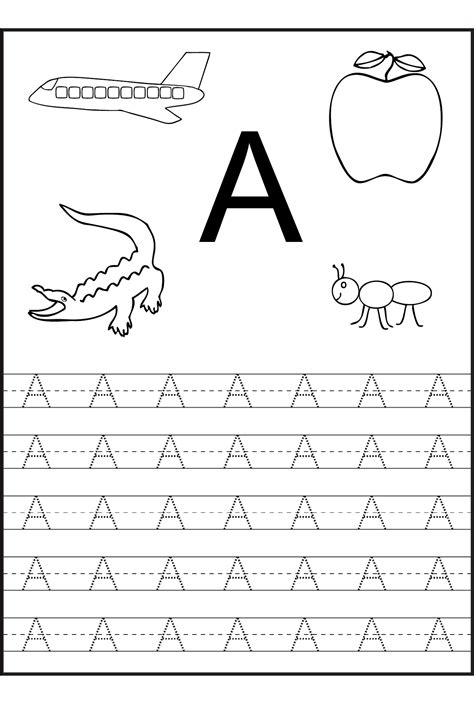 Tracing Letter A Worksheet