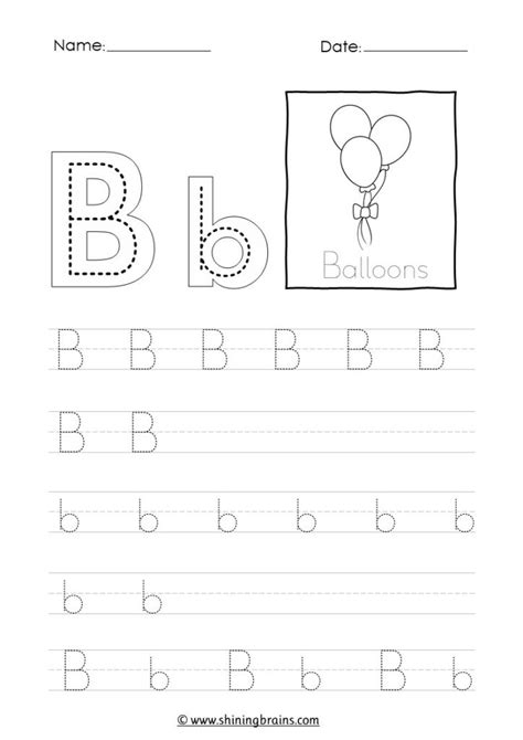 Tracing Letter B Worksheet