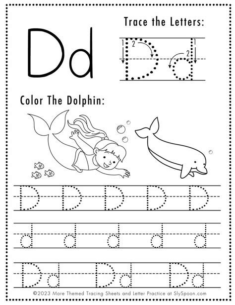 Tracing Letter D Worksheet