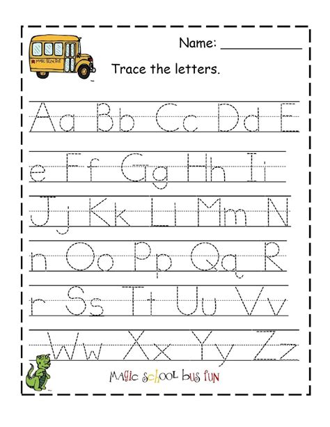 Tracing Letters Exercises