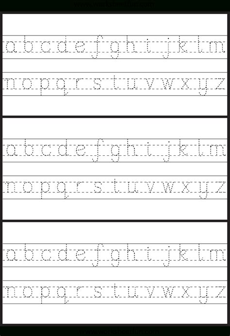 Tracing Letters Worksheets for 1st Grade