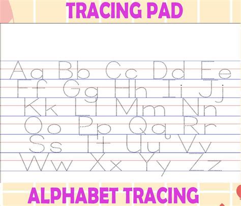 Alphabet tracing pad