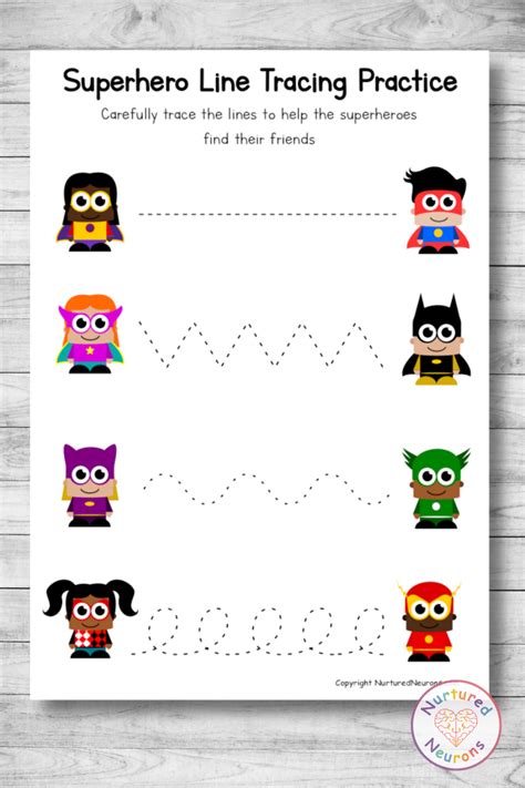 Superhero Tracing Sheets